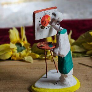 RARE VINTAGE OAXACAN ARTIST AT WORK SCULPTURE SO BEAUTIFUL